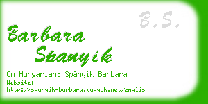 barbara spanyik business card