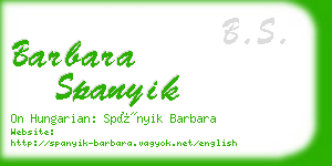 barbara spanyik business card